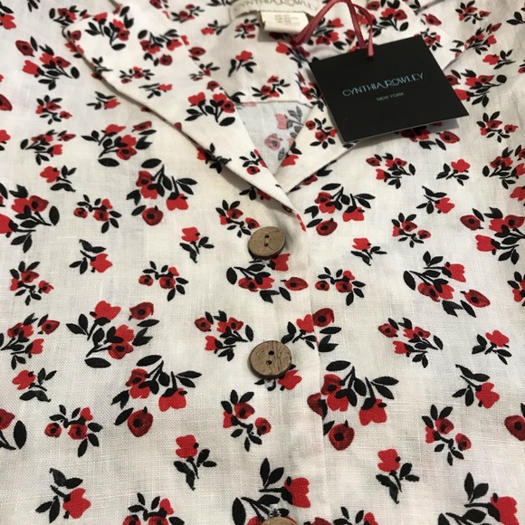 NWT Anthropologie LINEN Cropped Top XS - Picture 5 of 7